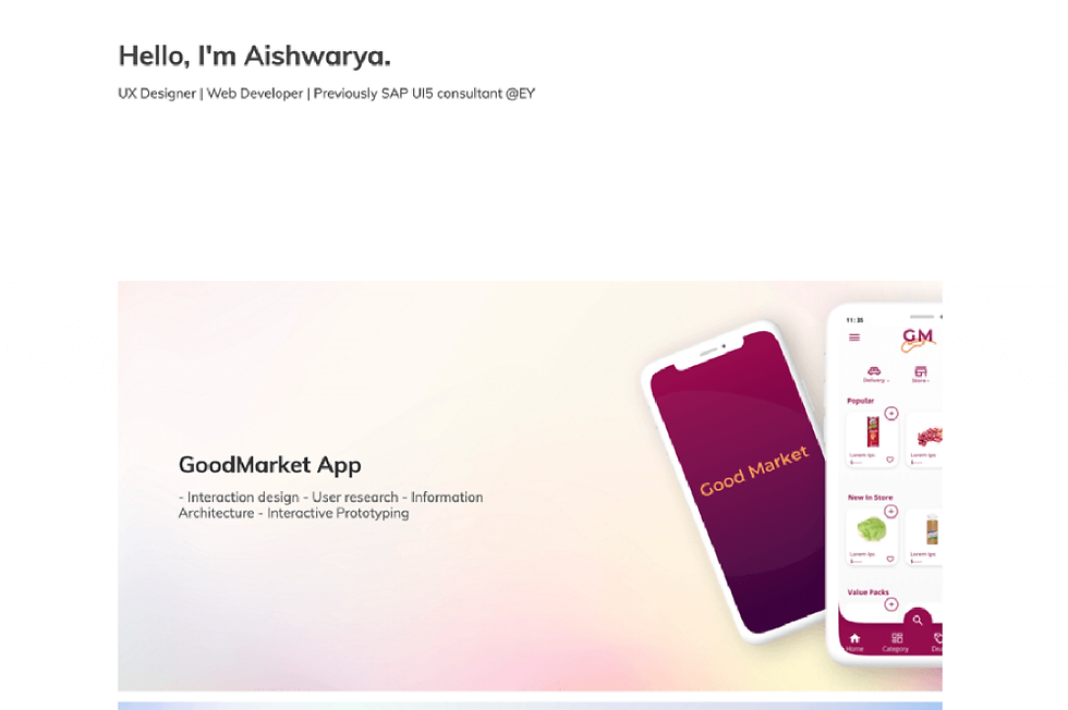 case study showing product design skills