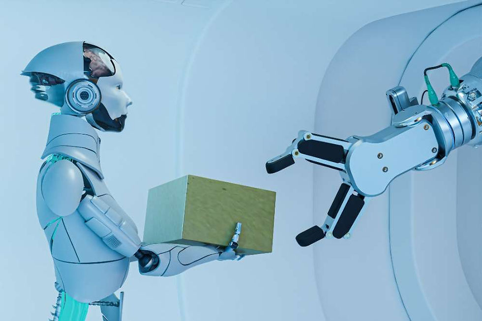 A robot working in a factory