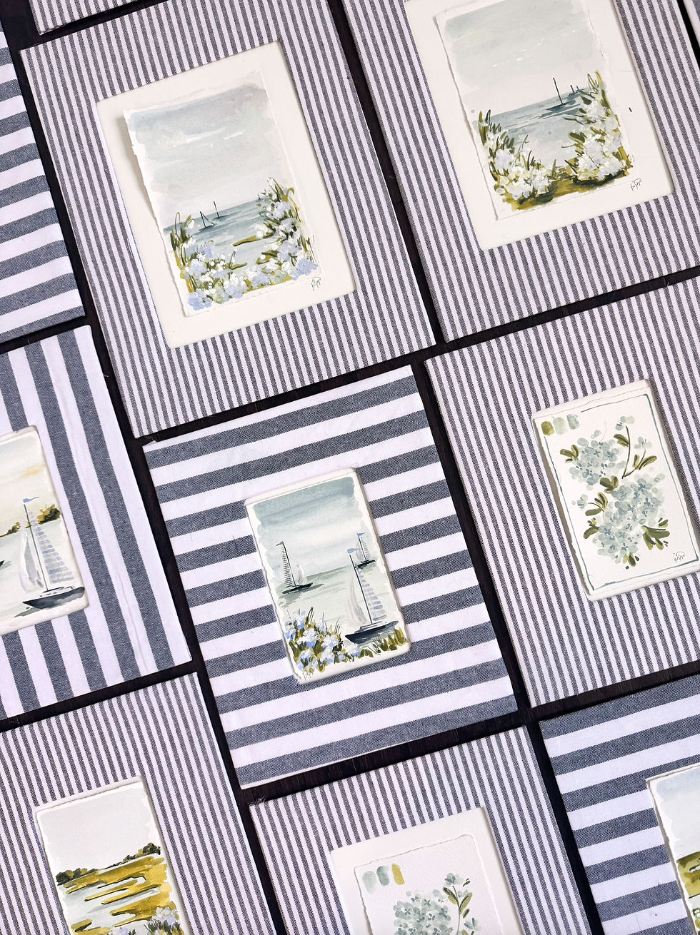 Thumbnail: Seascapes & stripes 1 | 11"x14"