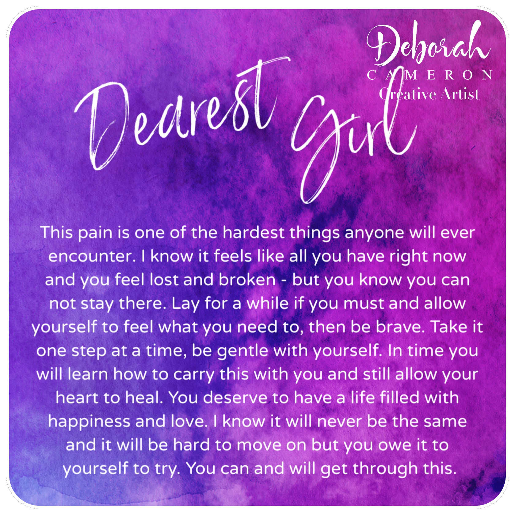 Dearest Girl Your Heart Will Heal Coaster