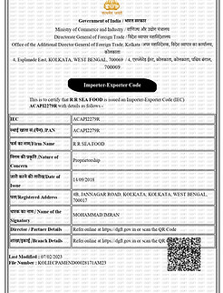 RR SEAFOOD is one of the leading seafood processor in Kolkata