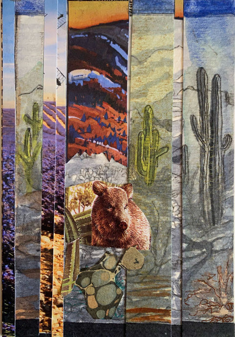 Arizona: All Four Seasons watercolor and mixed media painting