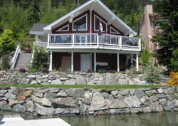 waterfront rock wall
