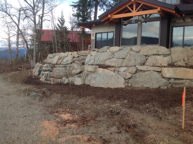 Rock Retaining Walls| Shuswap Area | Jay.Kel. Landscaping & Design Ltd