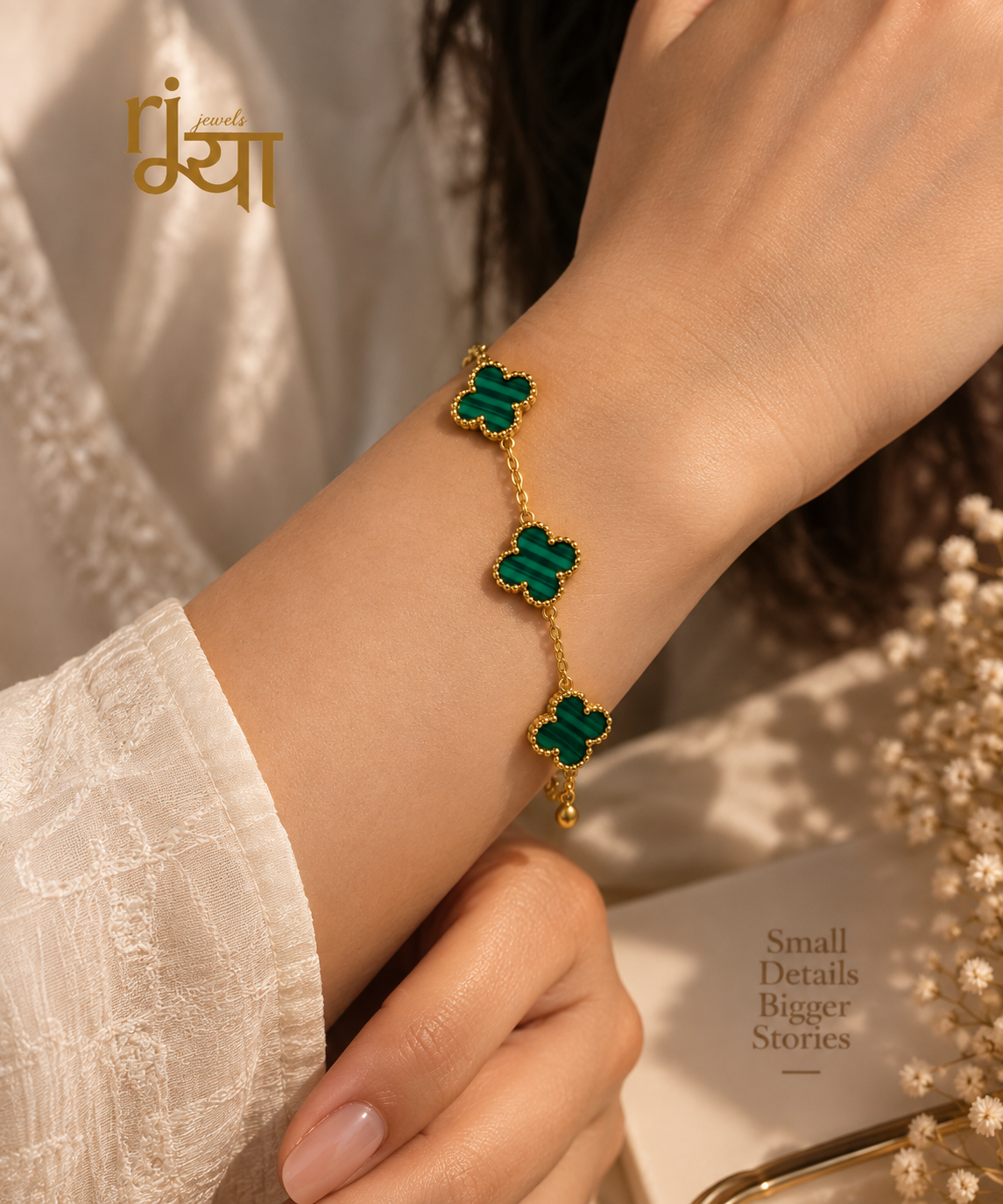 Emerald Vancleef Charm Bracelet