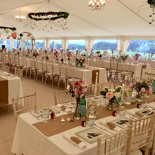 Tables at wedding