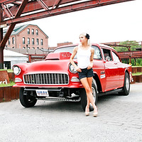 Hot Rod, Automotive, Car, Pin Up, Pin-Up, Portrait, Gasser, Chevy, 1955 Chevy