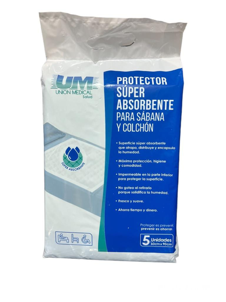 Protector súper absorbente para sábana y colchon