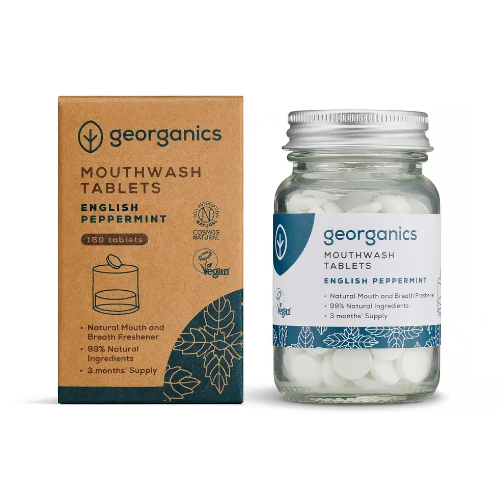 Mouthwash Tablets English Peppermint 180 Tabs Georganics