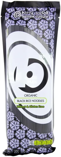 Black Rice Noodles 250g King Soba | NaturaliOrganicMalta