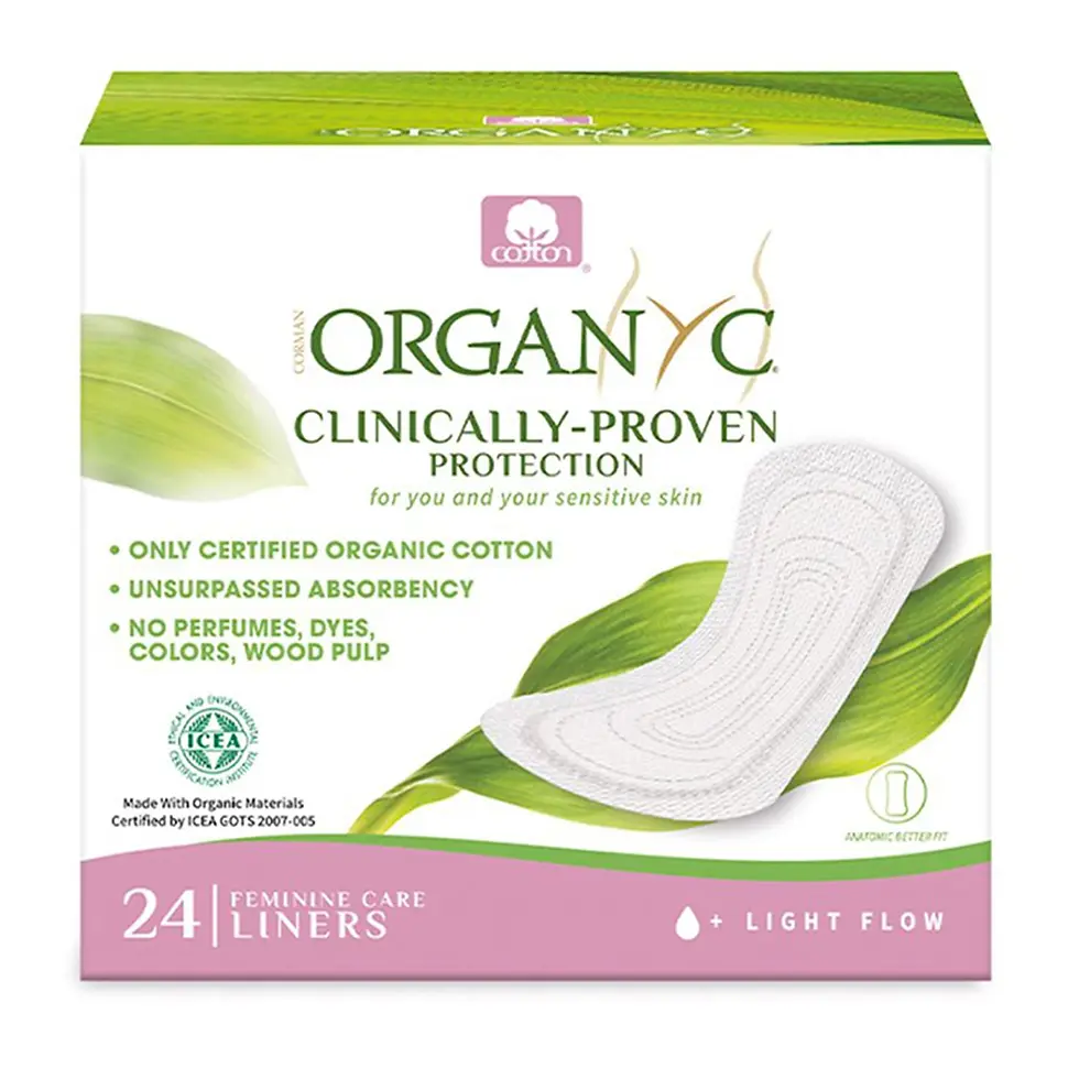 Cotton Panty Liners Folded (Light Flow) 24pcs Organyc