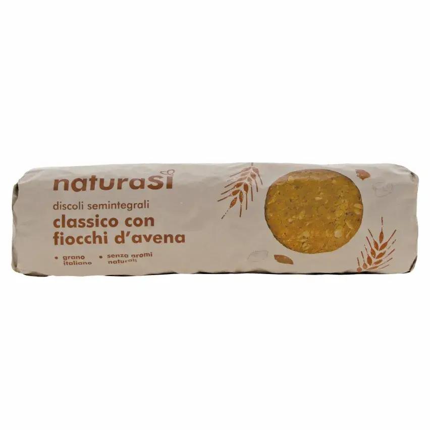 Semi-Wholemeal Wheat Biscuits with Oat Flakes 250g NaturaSi