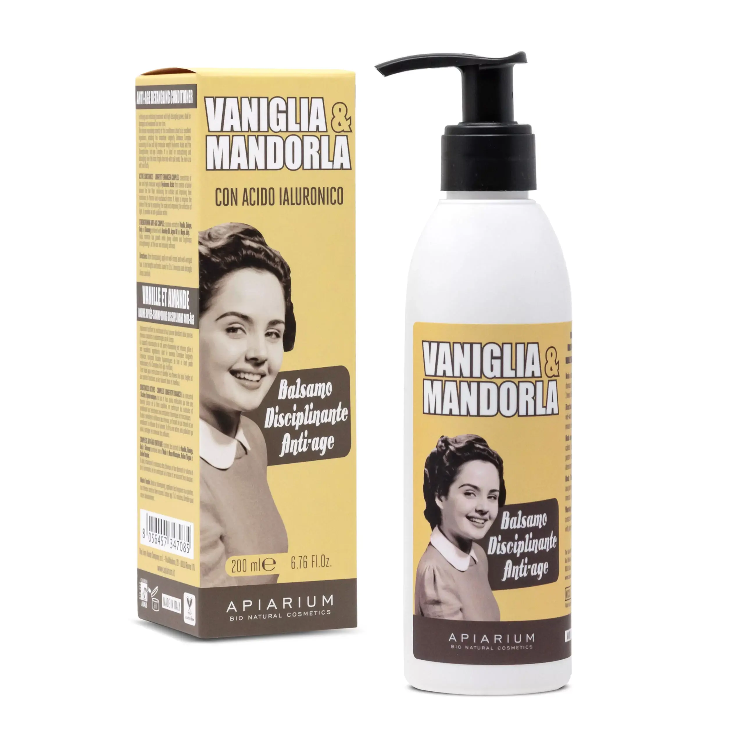 Vanilla & Almond Anti-Age Detangling Hair Conditioner 200ml Apiarium
