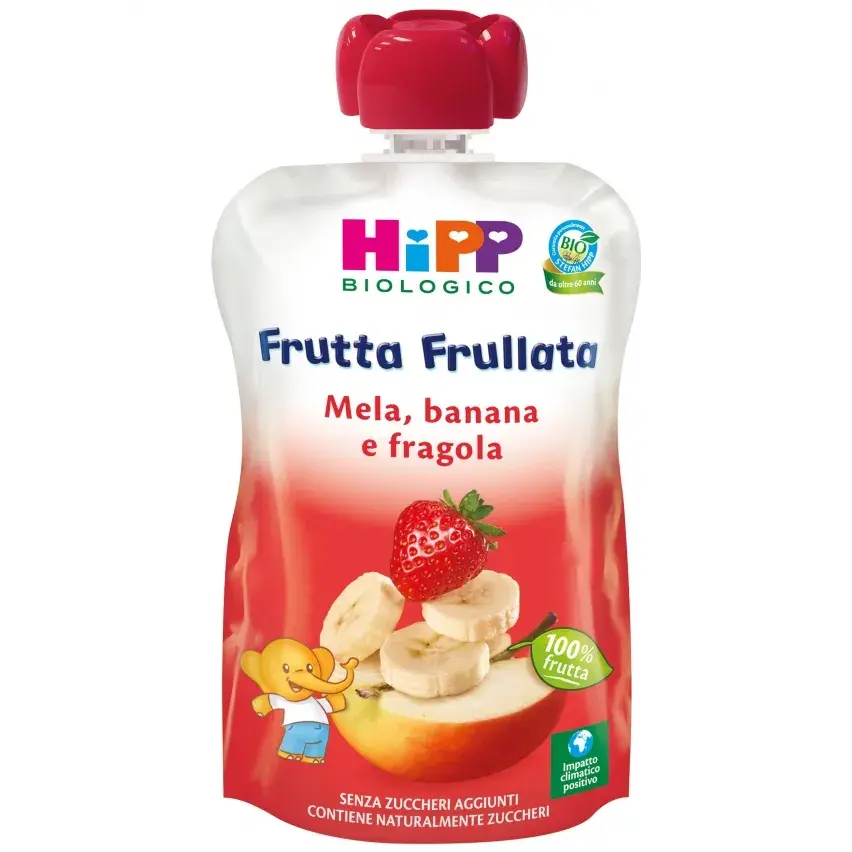 Apple, Banana & Strawberry Puree in Doypack 90g HiPP