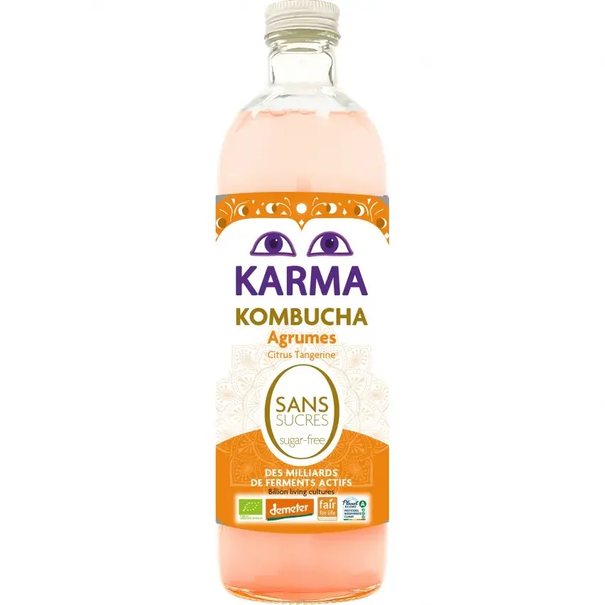 Sugar-Free Citrus Kombucha 750ml Karma