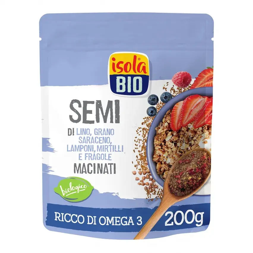 Ground Flaxseed, Buckwheat, Raspberries, Blueberries & Strawberries 200g Isola B