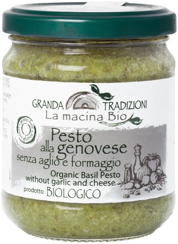 Pesto Genovese Without Cheese and Garlic 180g Macina Bio