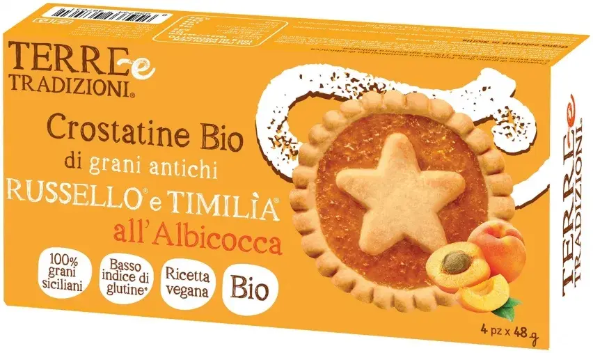 Russello & Timilia Tarts with Apricolt Filling 192g Terre e Tradizioni