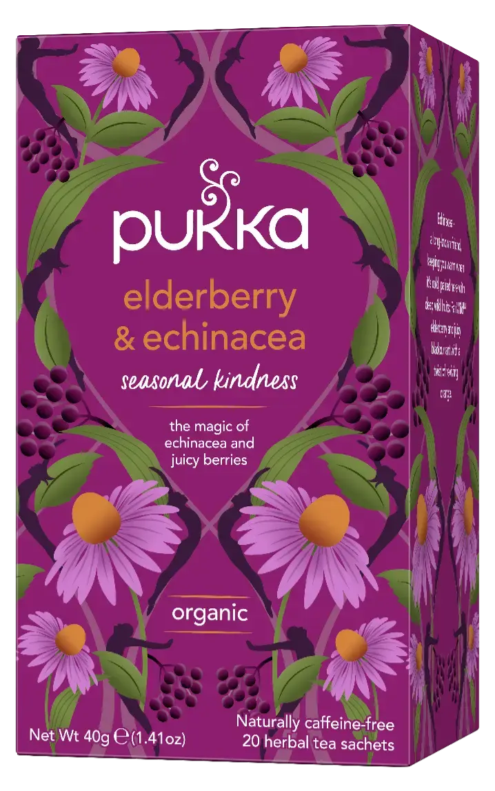 Elderberry & Echinacea Tea in Bags 40g Pukka