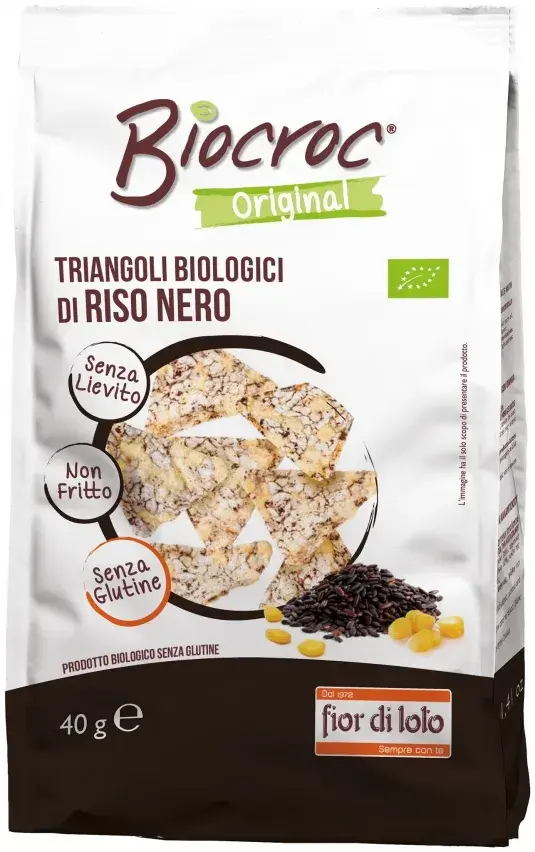 Black Rice Triangle Snack 40g Biocroc