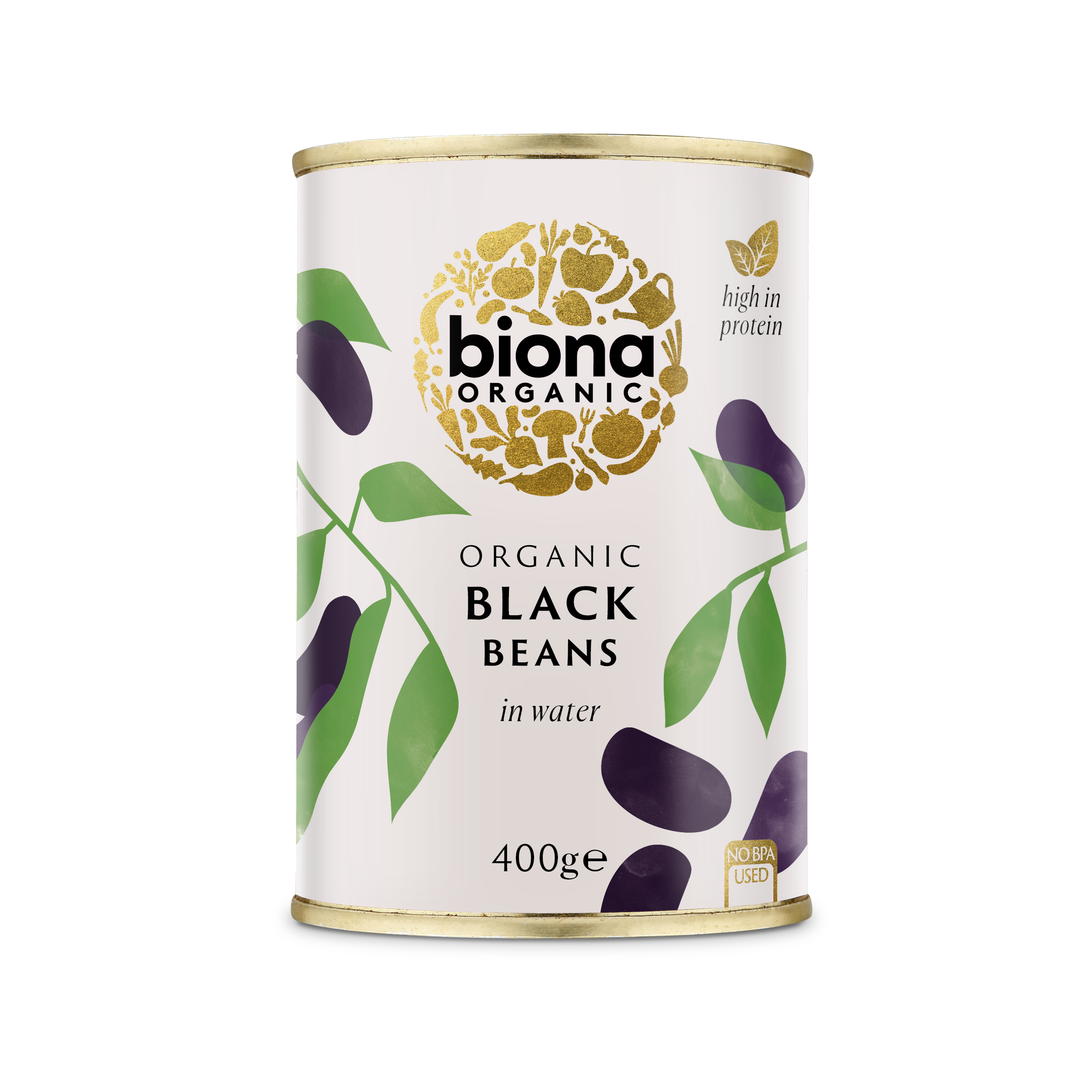 Canned Black Beans in Water 400g Biona