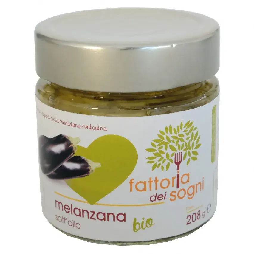 Aubergines Pieces in Oil 208g Fattoria Dei Sogni