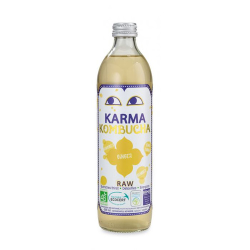 Kombucha Fermented Green Tea Drink With Ginger 500ml Karma