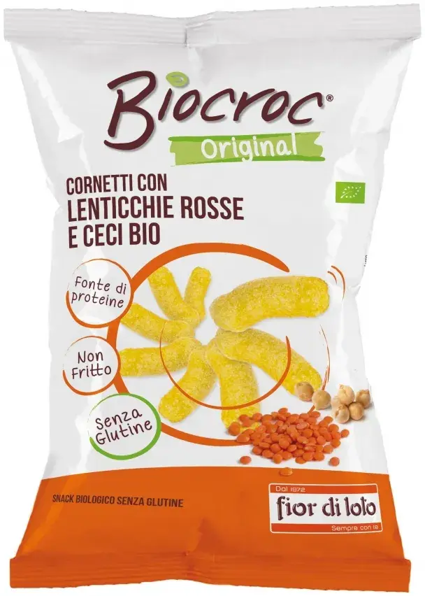 Red Lentil & Chickpea Snack 45g Biocroc