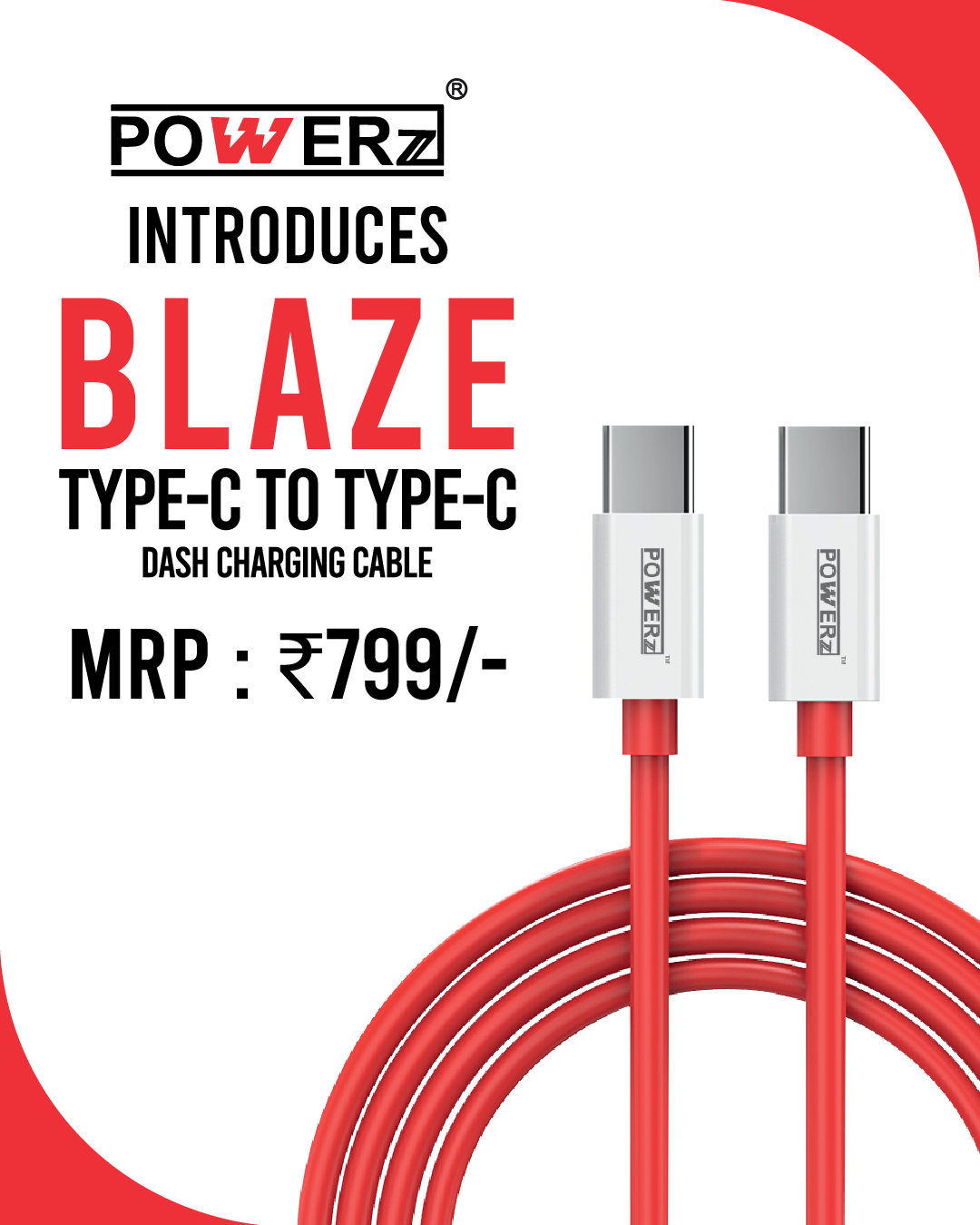 Blaze Type-C To Type-C Dash Charging Cable