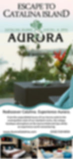 Rack card for Aurora Hotel and Spa