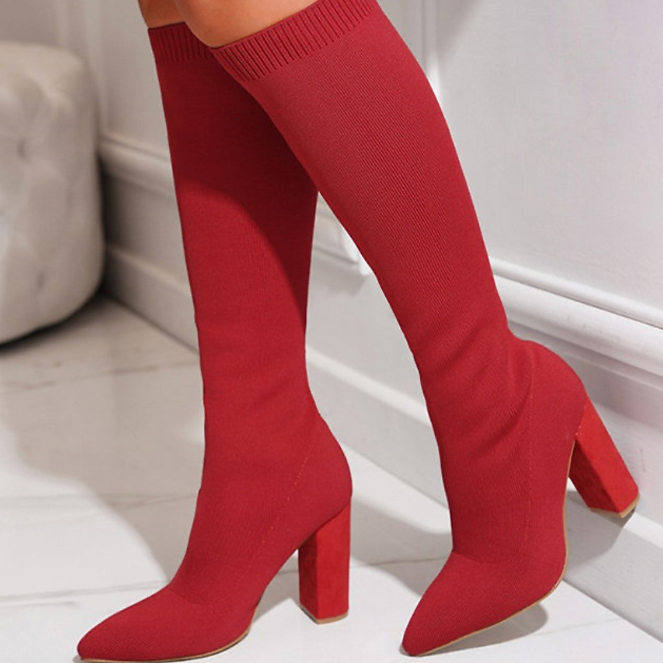 Pointed Toe Chunky Heel Shoes - Classic and Comfortable Footwear for Women Over 40
