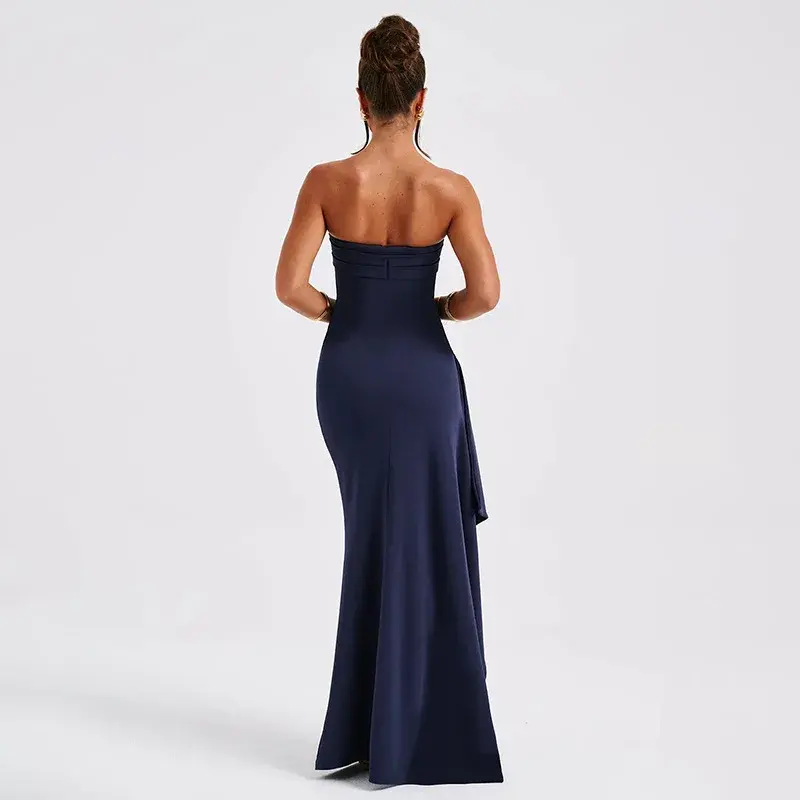 Thumbnail: Aura Velocity – Ethereal Meridian Strapless Gown