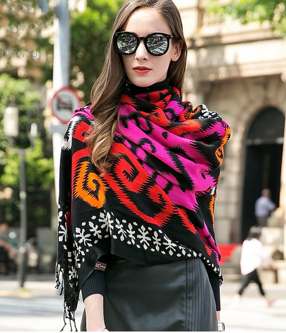 Wool Rectangle Scarf - Classic and Versatile Accessory for Women Over 40