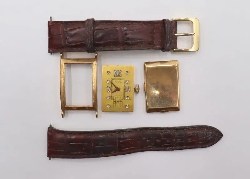 Thumbnail: Hamilton 14kt Gold and Diamond Watch.