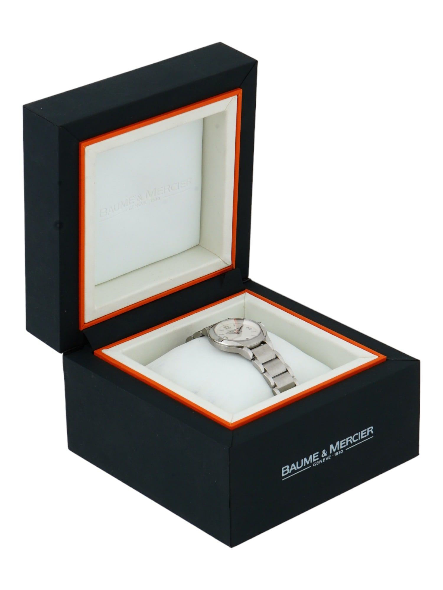 BAUME AND MERCIER SWISS STAINLESS STEEL WATCH IOB