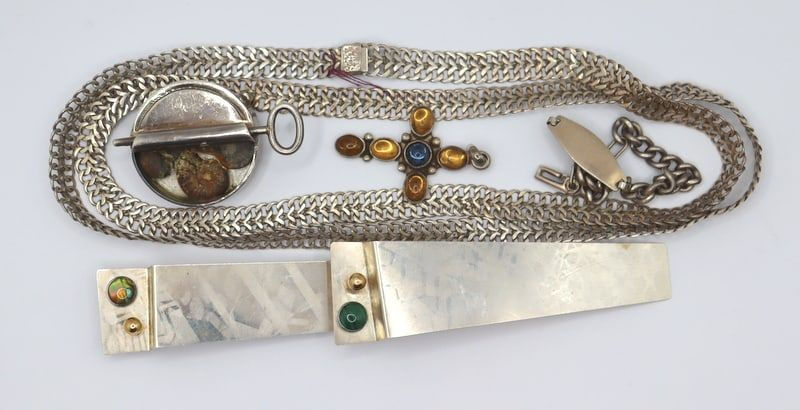 Thumbnail: JEWELRY. Assorted Sterling, Silver, and Costume