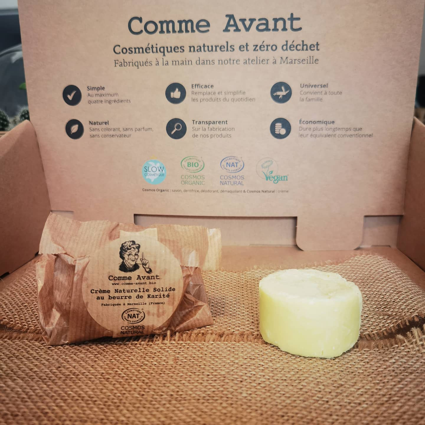 Crème solide au beurre de Karité
