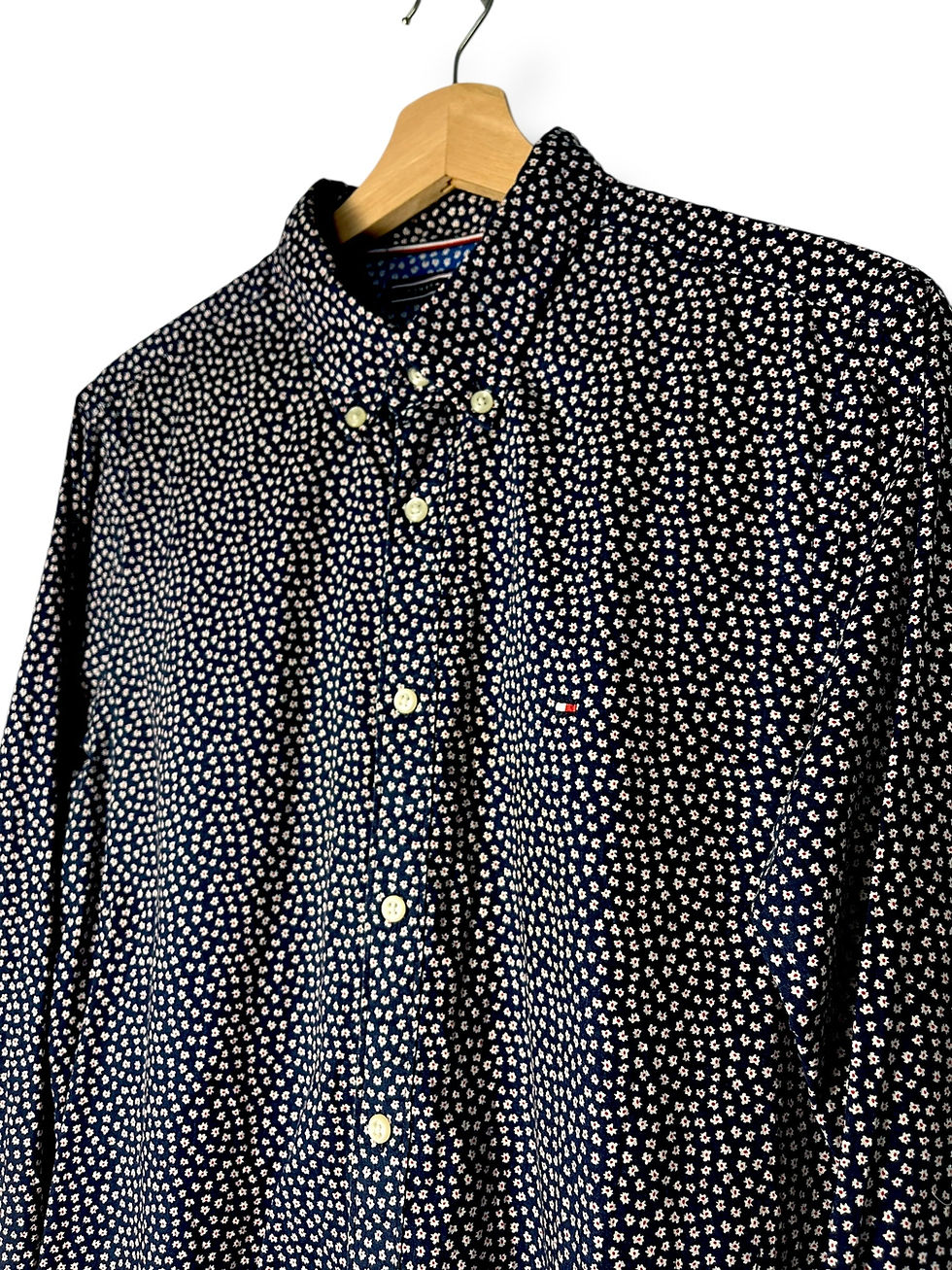 Thumbnail: Tommy Hilfiger Shirt – Navy Floral – Slim Fit – M