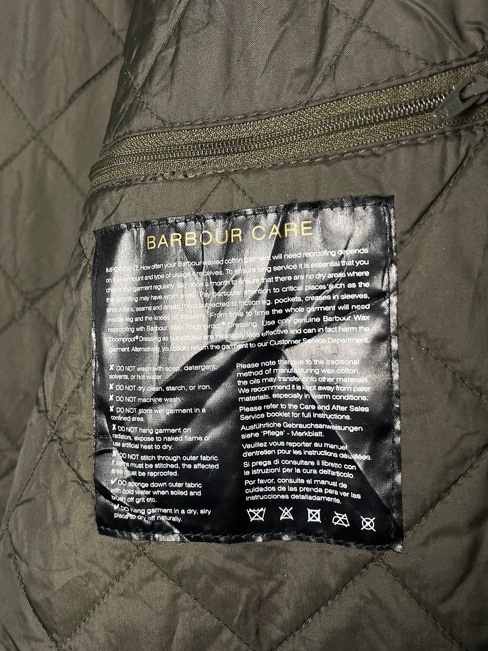 Thumbnail: Barbour Hereford Wax Jacket – Olive – Size L