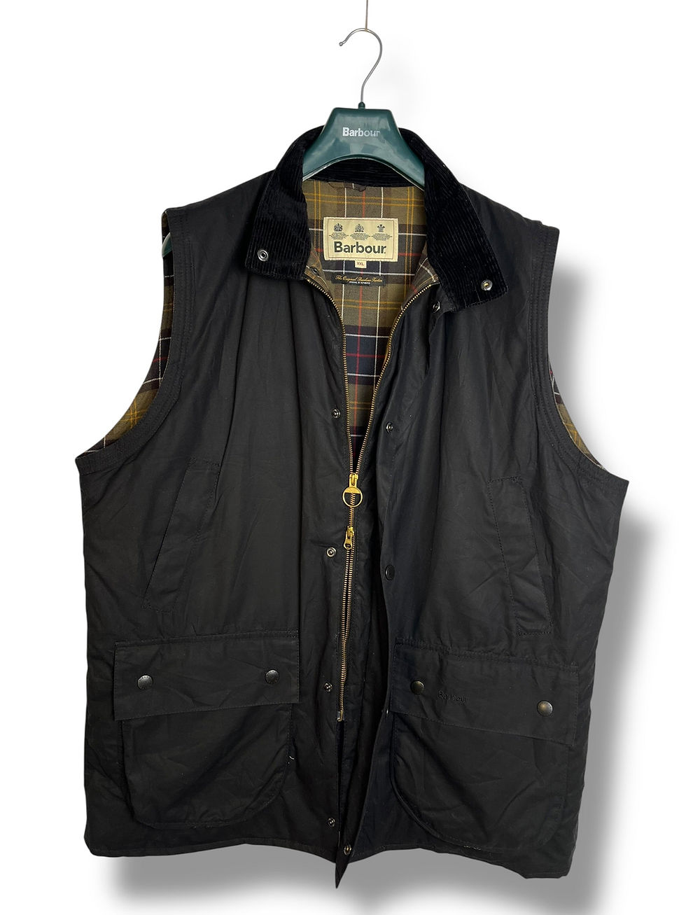 Thumbnail: Barbour New Westmorland Waxed Cotton Gilet Navy Blue XXL Heritage Vest