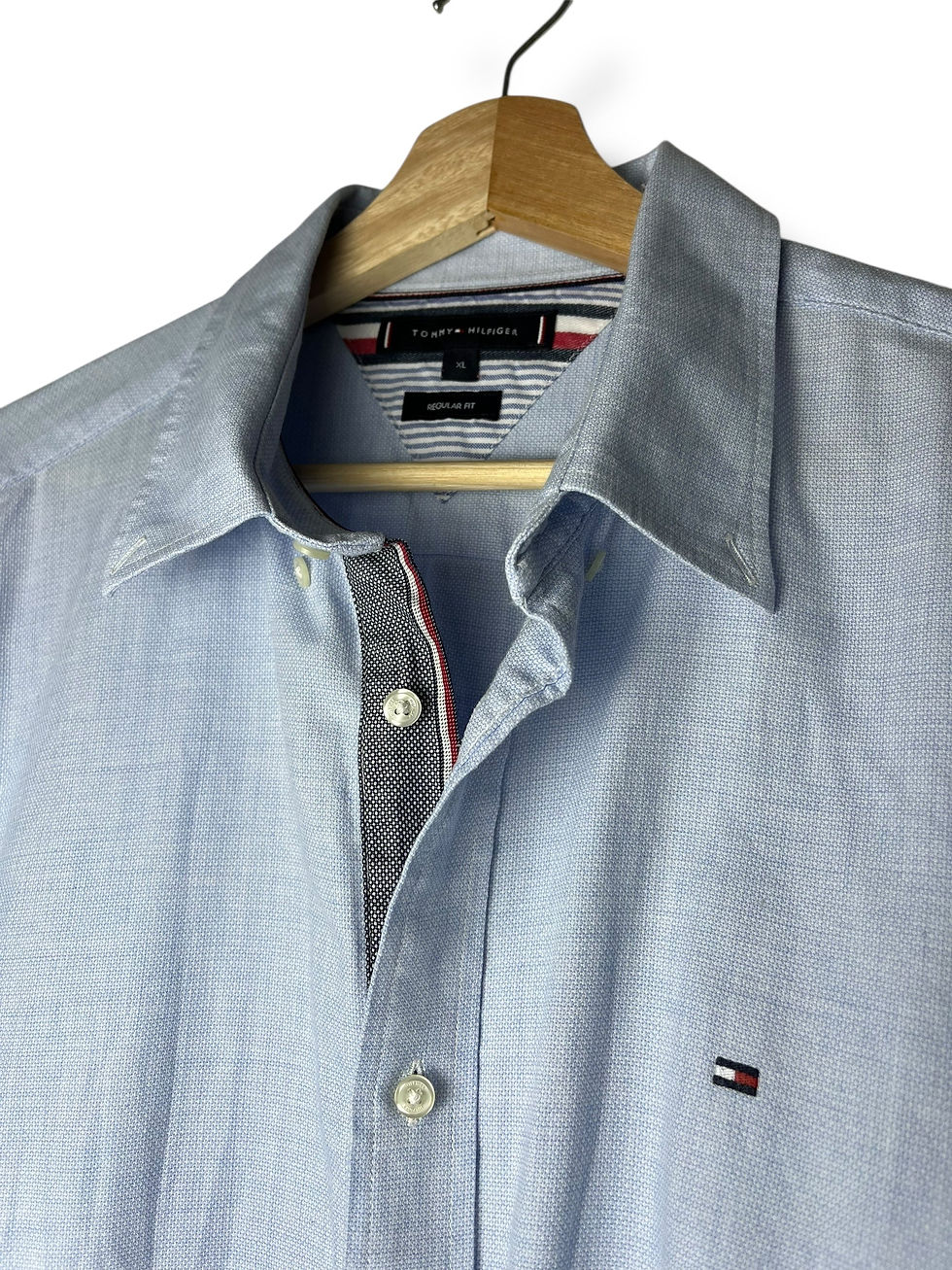 Thumbnail: Tommy Hilfiger XL Vintage Light Blue Shirt – Regular Fit