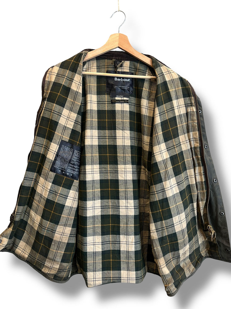 Thumbnail: Barbour Beaufort C44 Sage Green 2000 Waxed Jacket Made England