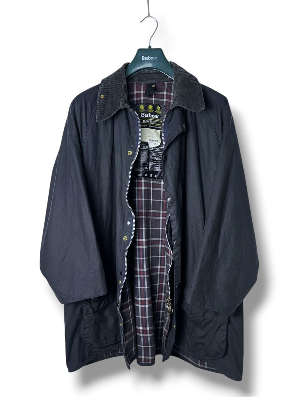 Thumbnail: Barbour Beaufort A155 Wax Jacket Navy 1995 C46 XL Vintage Rewaxed