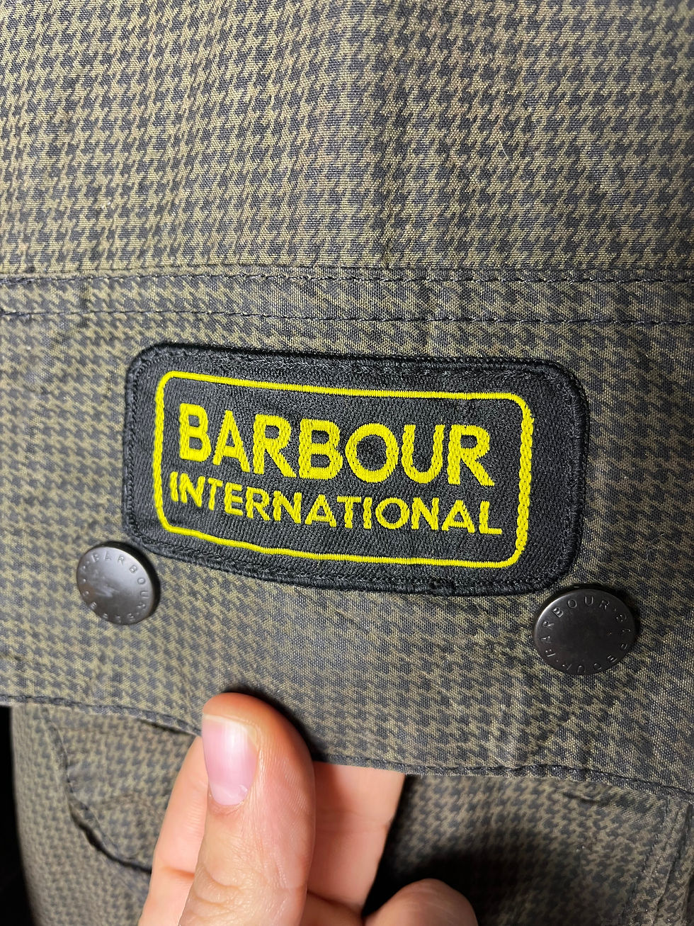 Thumbnail: Barbour International Suit SMU Wax Jacket C34 Small Check Rare Moto