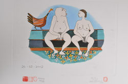 #359 Nude Couple on a Bench