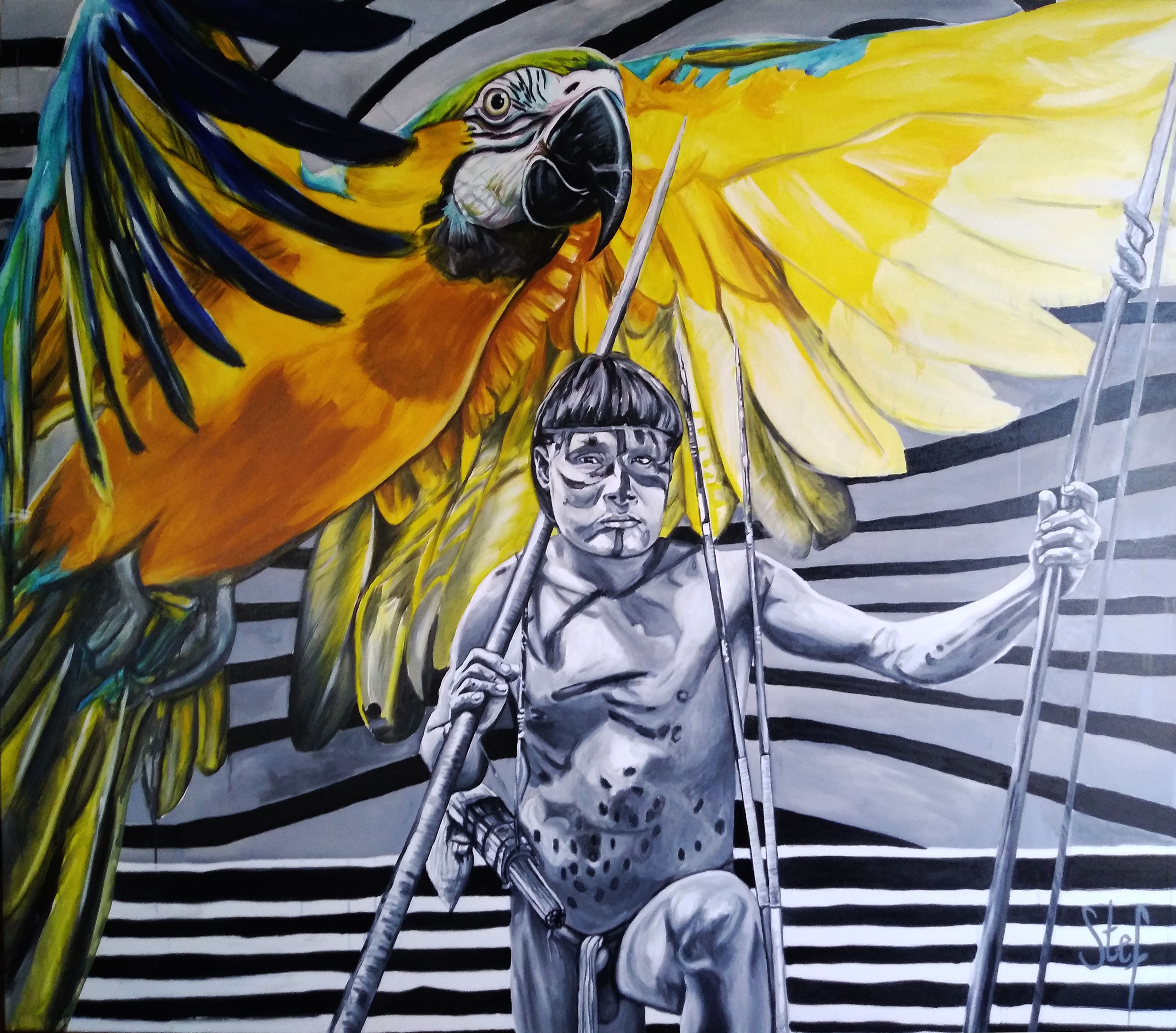 O ultimo indio 145x165x4 cm