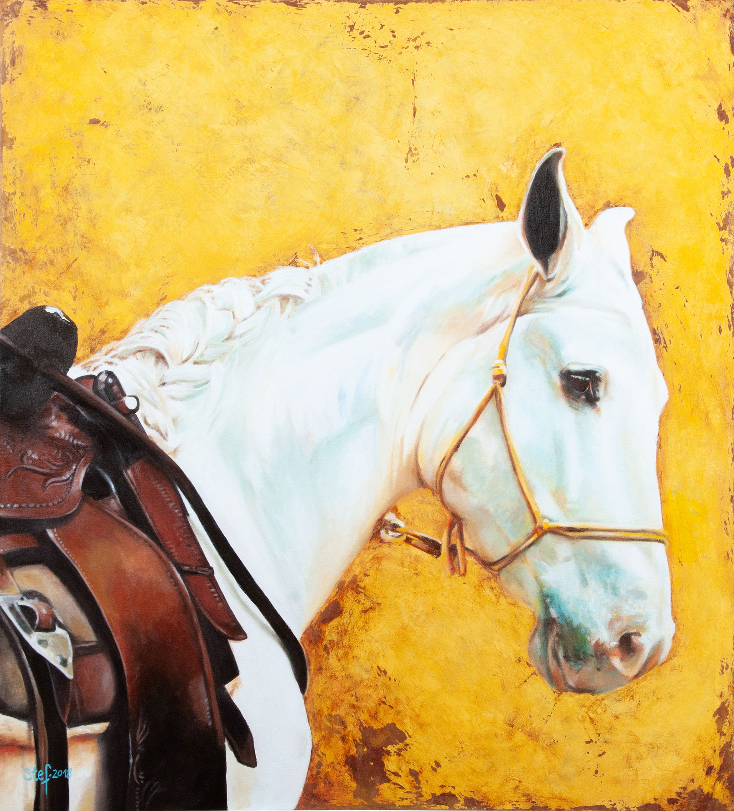 O cavalo branco 99x90x2 cm