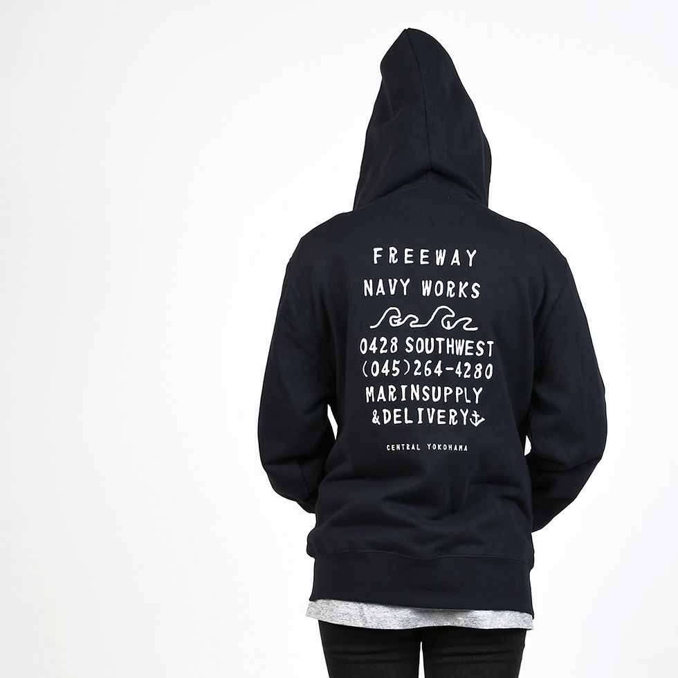 サムネイル： NAVY WORKS バックプリントジップパーカー
