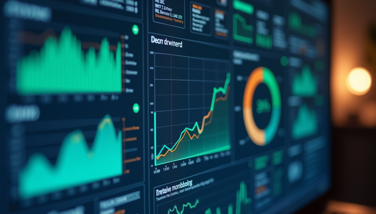 Eye-level view of a dashboard screen showing real-time voltage and current data from multiple IoT switches