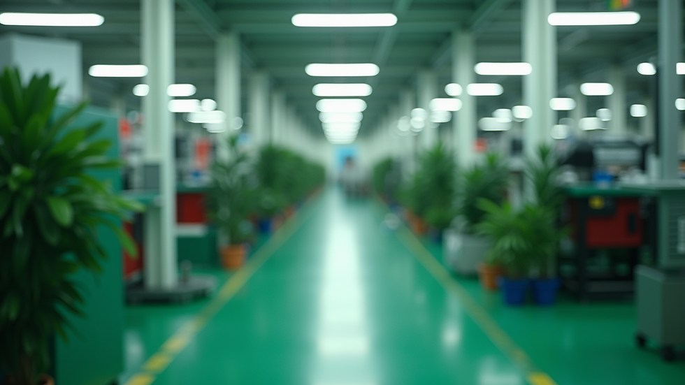 Eye-level view of an innovative green facility focusing on sustainable PCB design